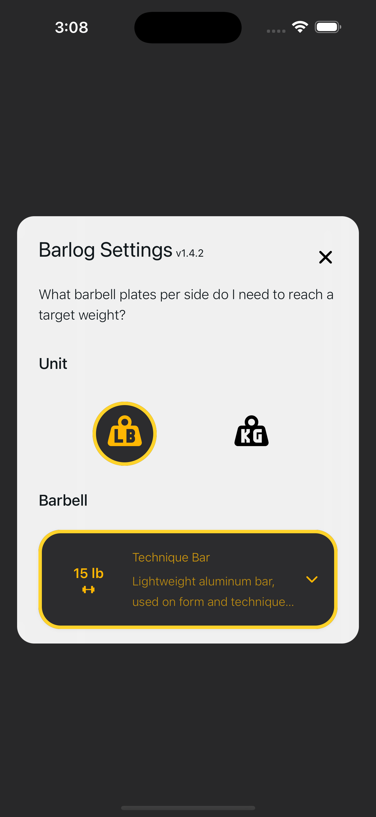 Preview of Barlog app