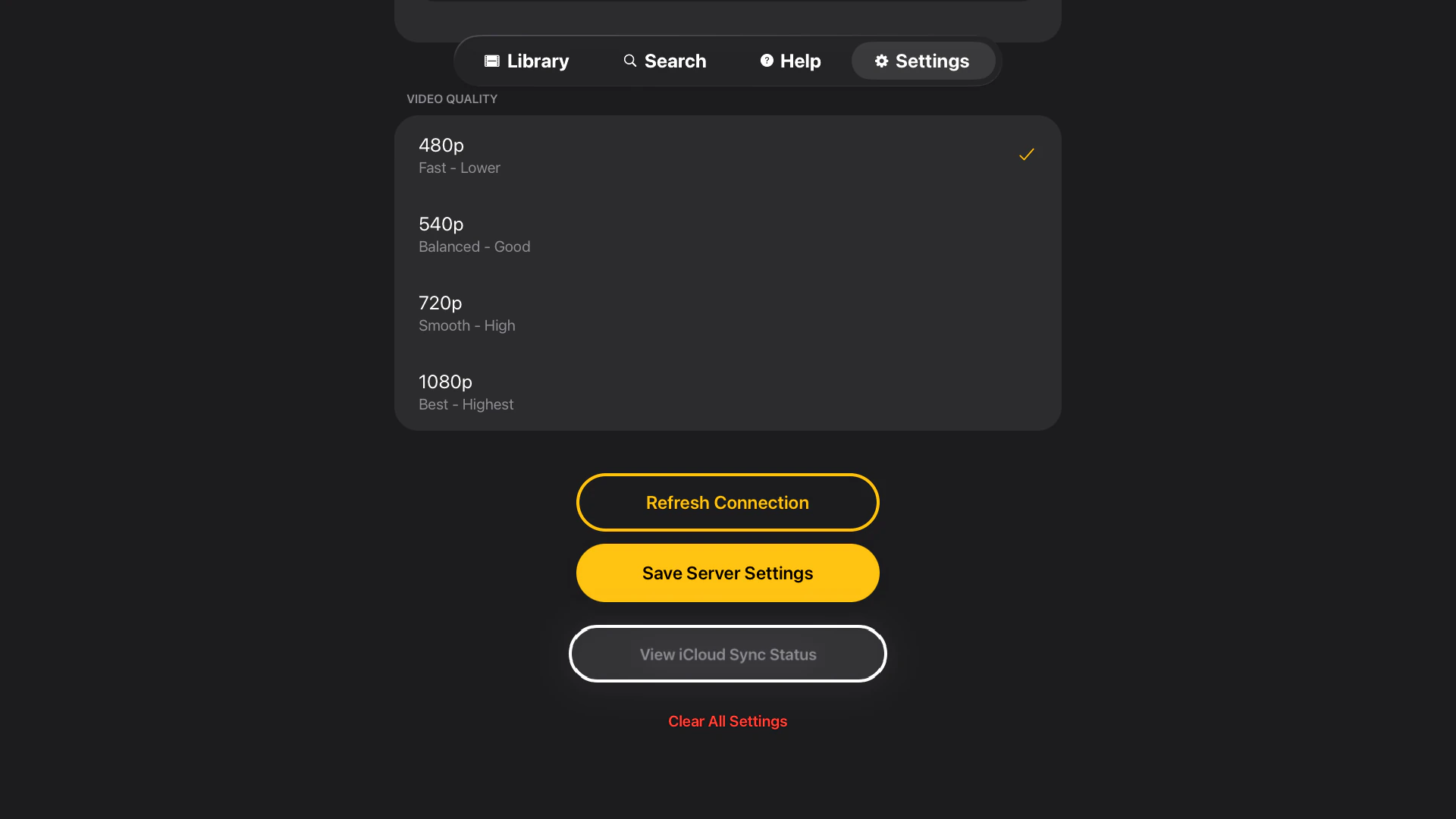 Tomo TV library view with Music category selected, showing Movies, Shows, Music, and Playlist options